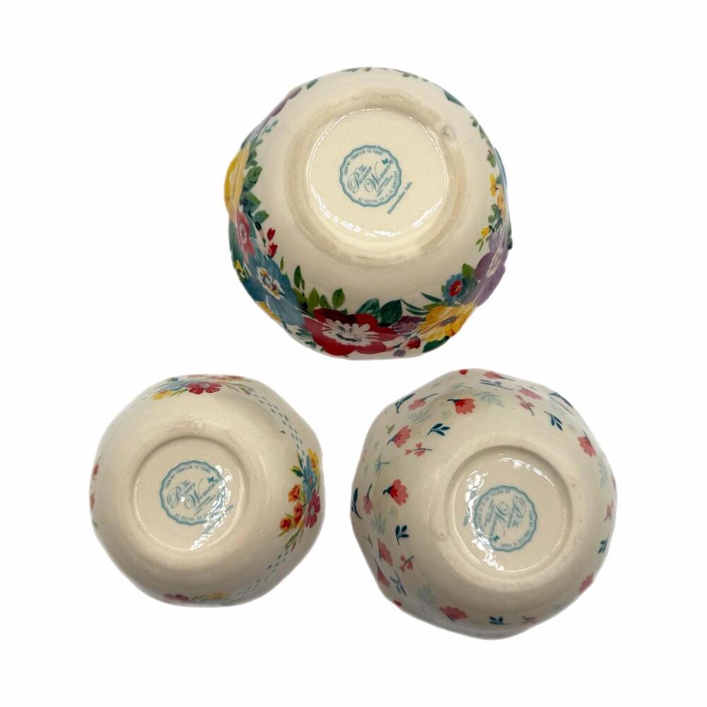 Set of 3 Pioneer Woman Measuring Bowls / Cups - Picture 3 of 3